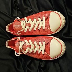 Converse All Star Low Top Junior (Pink/Silver)